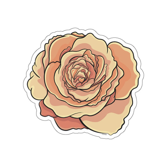 Hazy Hampton Rose Sticker | Hand-Drawn Floral Designs | JBABYART